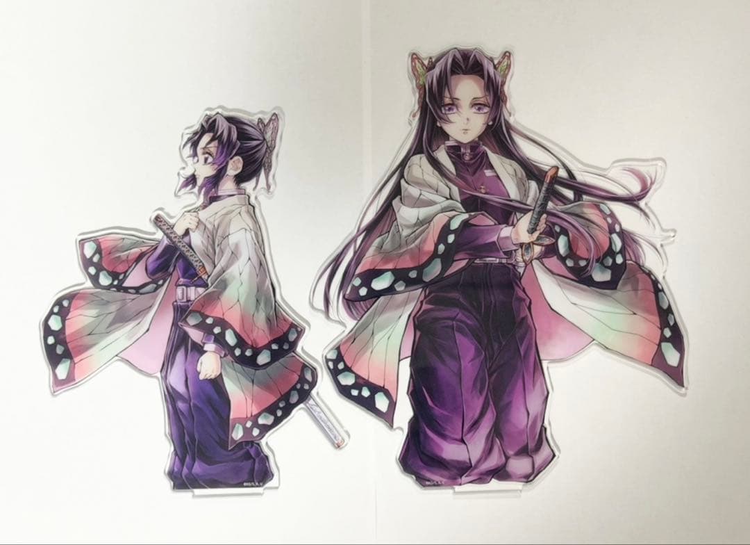 c106 鬼滅の刃 A賞 「繋ぐ」 ビッグアクリルスタンドキット しのぶとカナエ