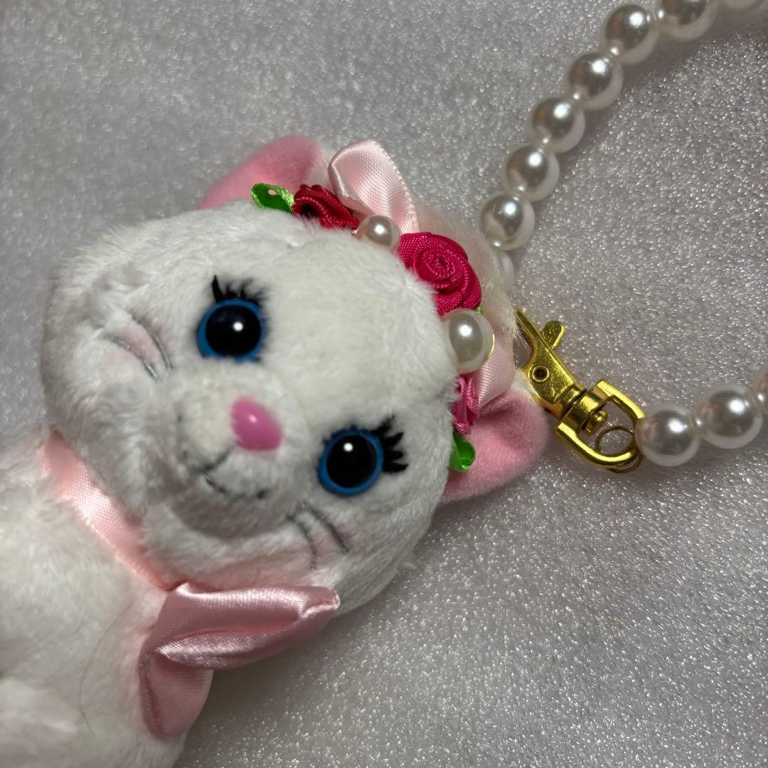 ディズニーストア マリー ぬいぐるみ キーチェーン おしゃれキャット マスコット
