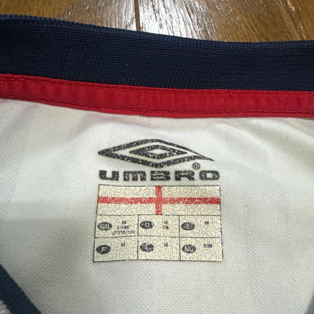 【イングランド代表】2002年W杯レプリカユニフォーム（長袖・ホーム・M）