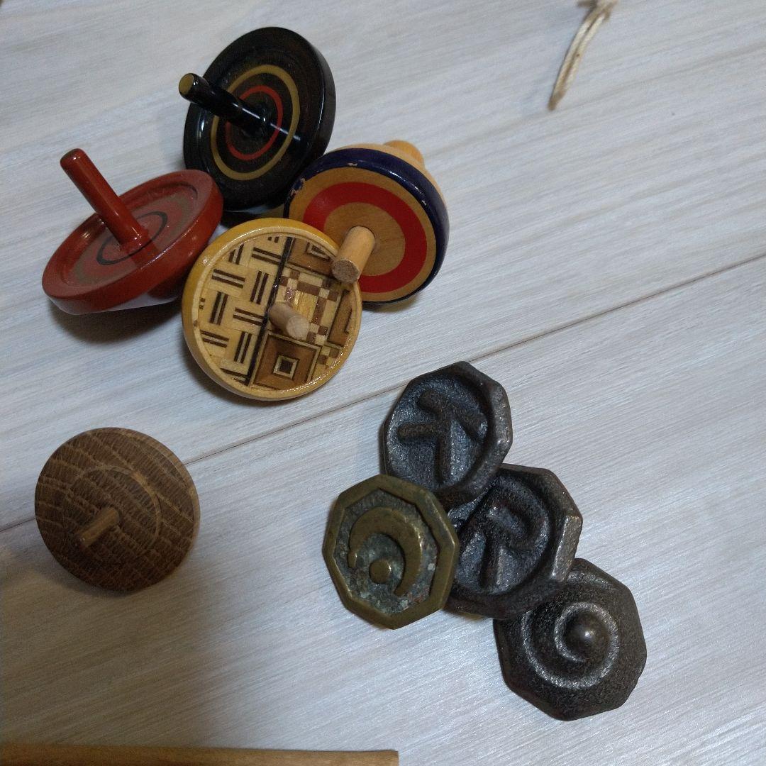 木製コマセット　福島保　ベーゴマ