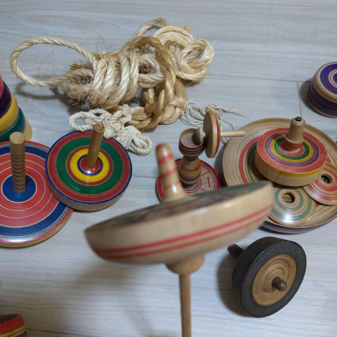 木製コマセット　福島保　ベーゴマ