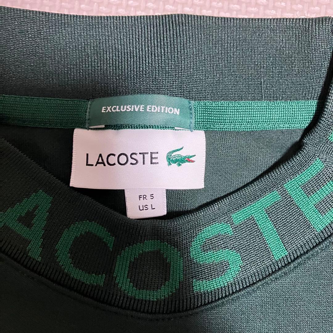 LACOSTE ゴルフ　ラコステ モックネック スウェット トレーナー グリーン