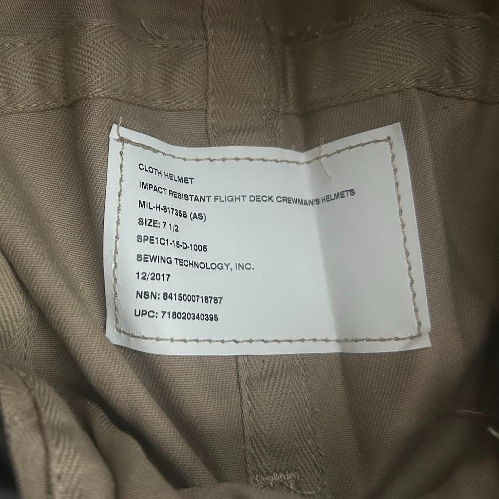 米軍　デッキクルーヘルメット　FLIGHT DECK　グリーン　ミリタリー