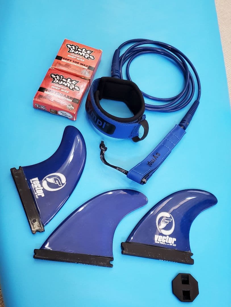 NSP サーフボード 7'0\" ソフト 7ft フィン＆リーシュ＆ワックス付き