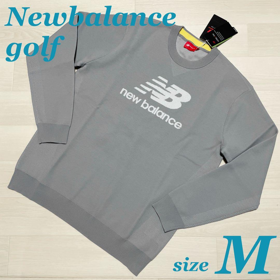 ニューバランス ゴルフ クルーネック ニット ストレッチ ロゴ プルオーバー