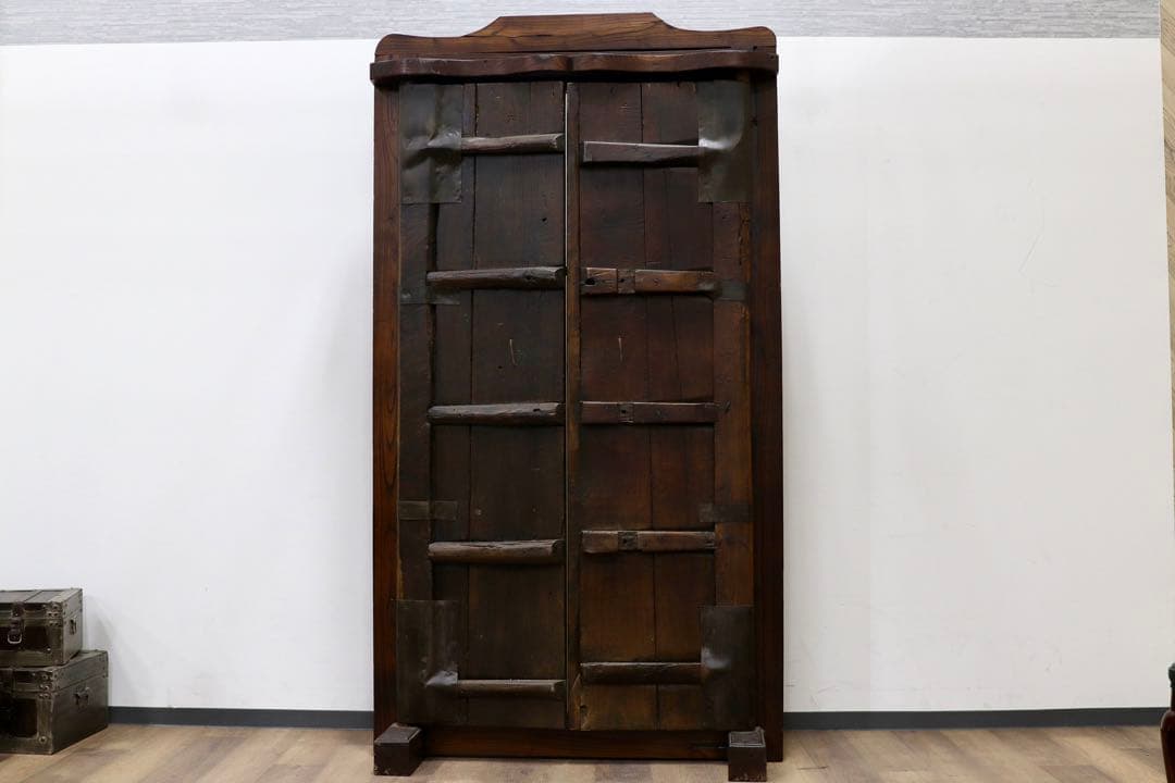 GMGH477○年代物 蔵扉 両開き 時代扉 建具 オブジェ 稀少 アン