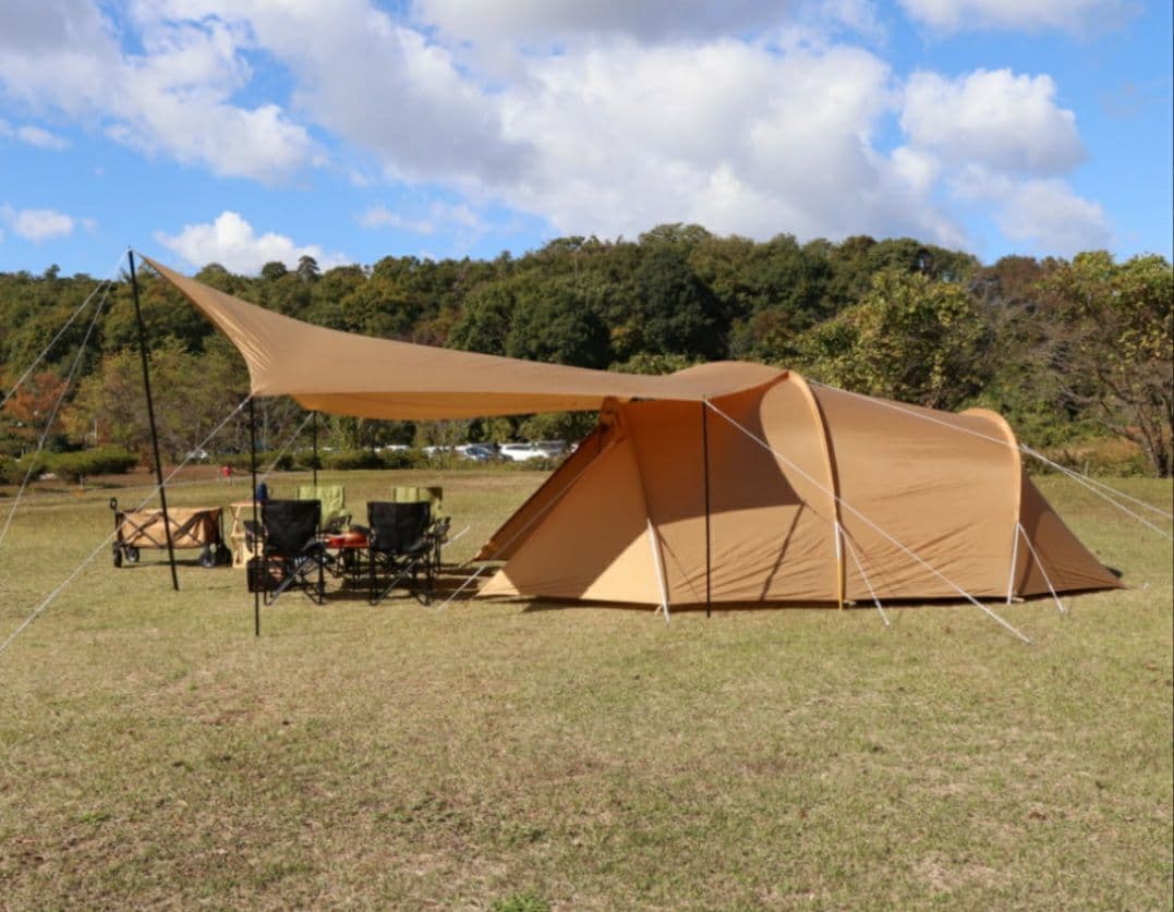 美品 IGNIO 2ルーム トンネルテント&タープセット