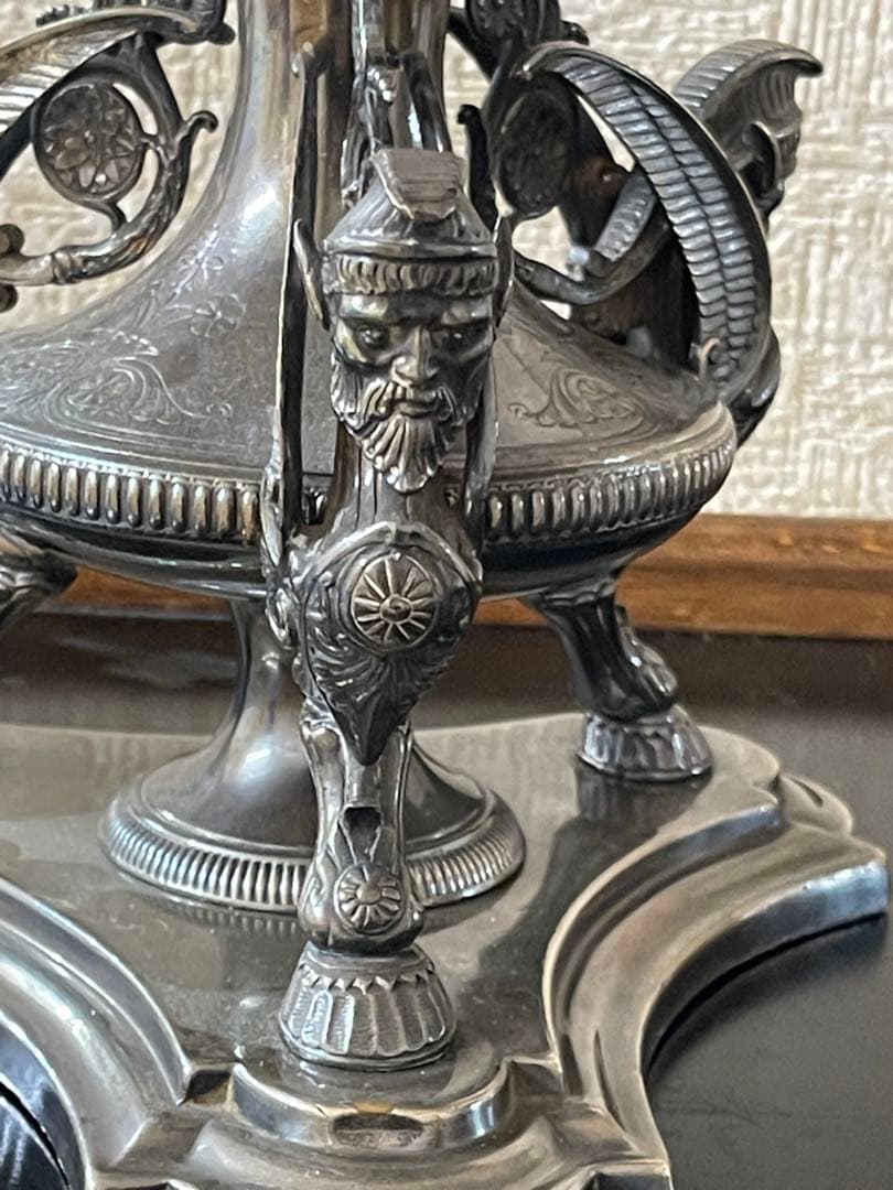 クラシック銀仕上げの製品大皿 菓子器　アンティーク