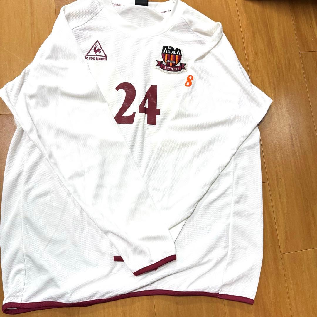 ルーテル学院　サッカー　ユニフォーム白 5点セット　Oサイズ