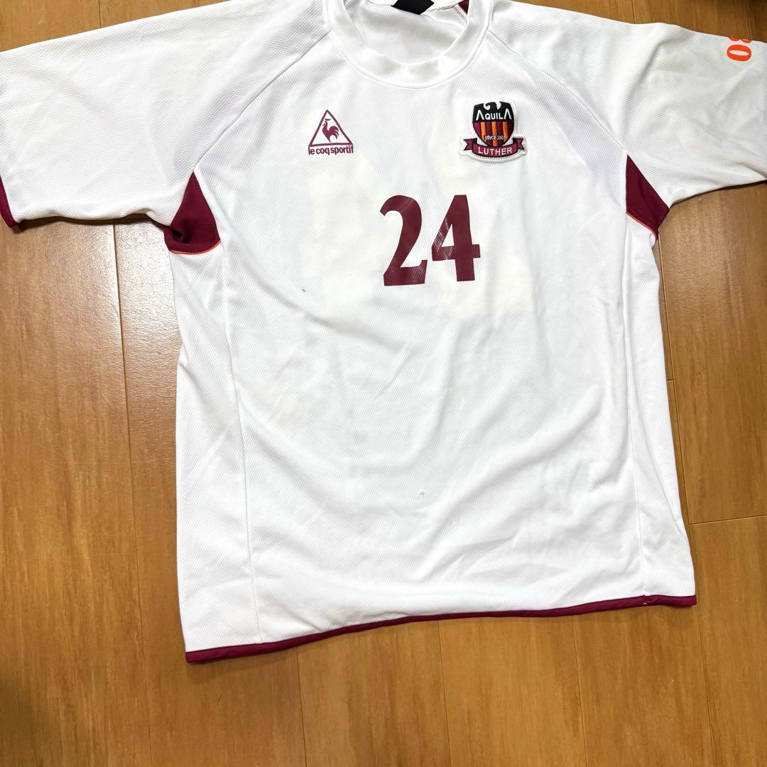 ルーテル学院　サッカー　ユニフォーム白 5点セット　Oサイズ