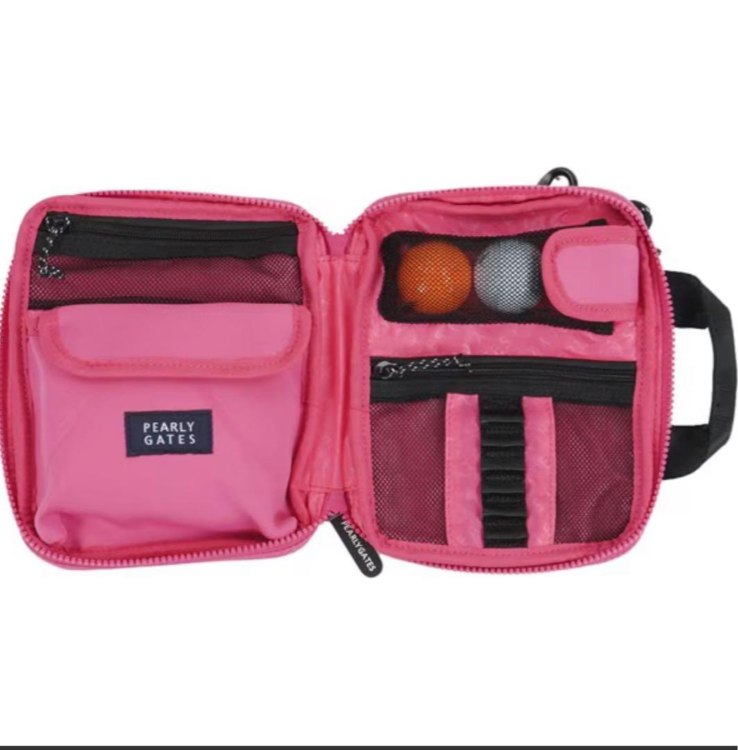 【新品未使用】パーリーゲイツ スマイルラウンドポーチ ゴルフバッグ お出掛け