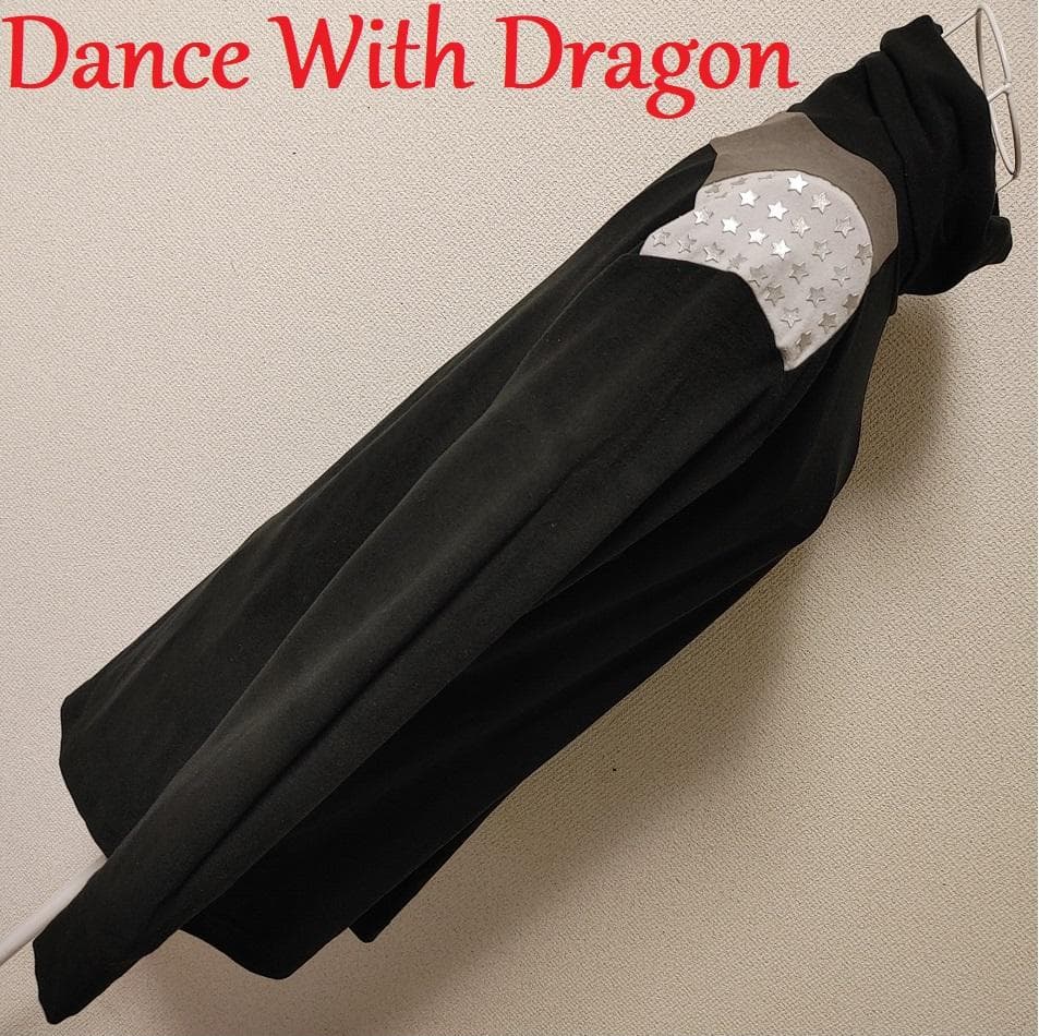 ダンスウィズドラゴン★2 M 黒 長袖 タートルネック カットソー シャツ 冬