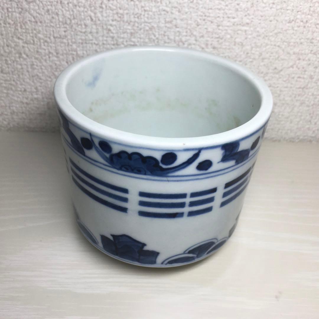 中国美術 青花 八卦紋爐 福山寿海　南京染付香炉　大明成化年製