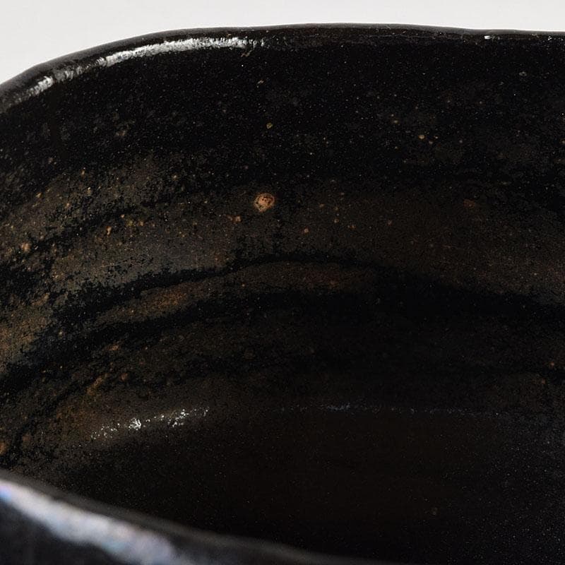 茶道具　楽吉左衛門　弘入作　黒楽茶碗　時代箱　D　R8992