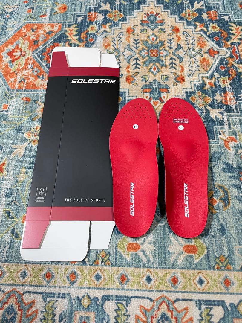 SOLESTAR KONTROL 2 自転車用インソール　26.1cm レッド