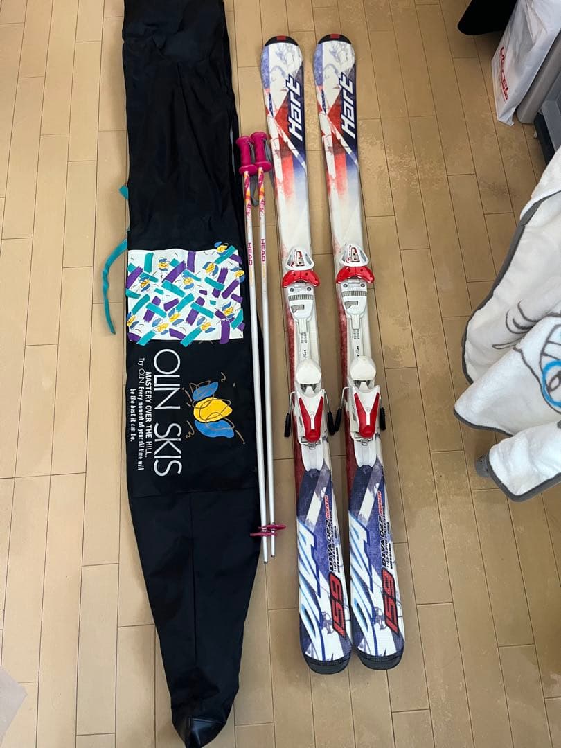 【初心者おすすめ】Hart スキーセット 板 ストック カバー 3点セット