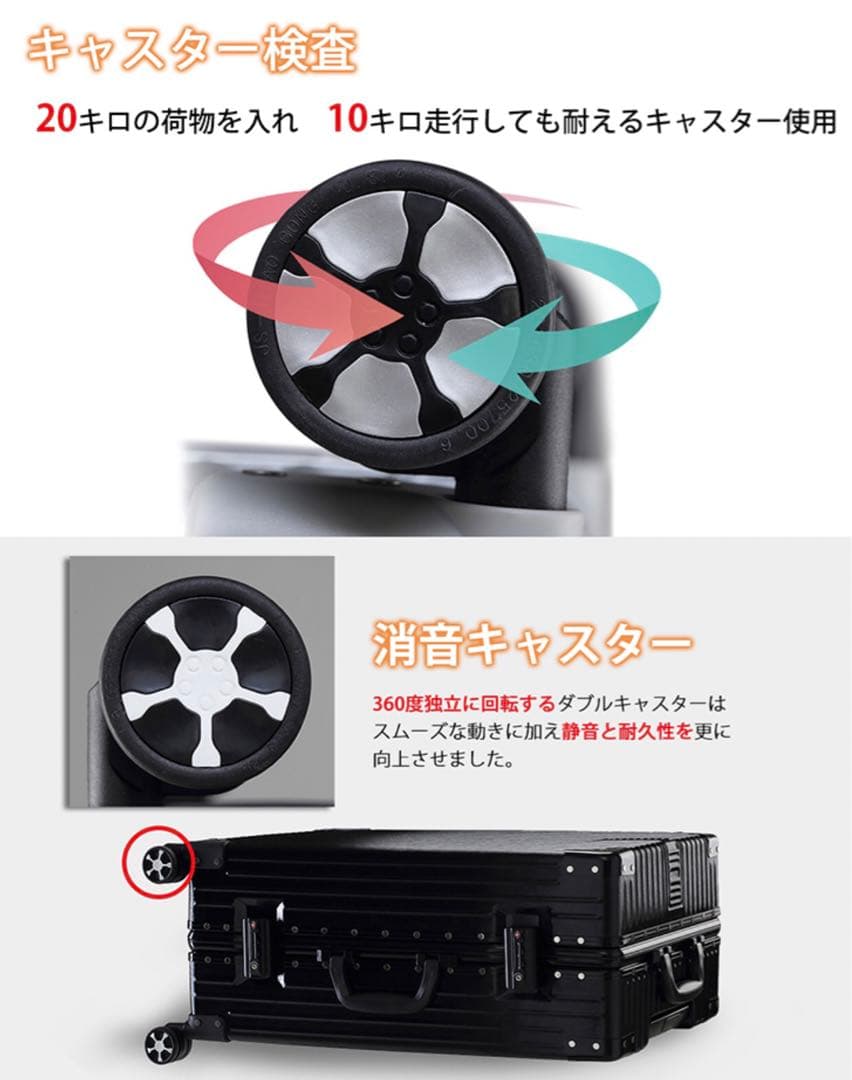 スーツケース　キャリーケース　Mサイズ(不織布カバー付き)