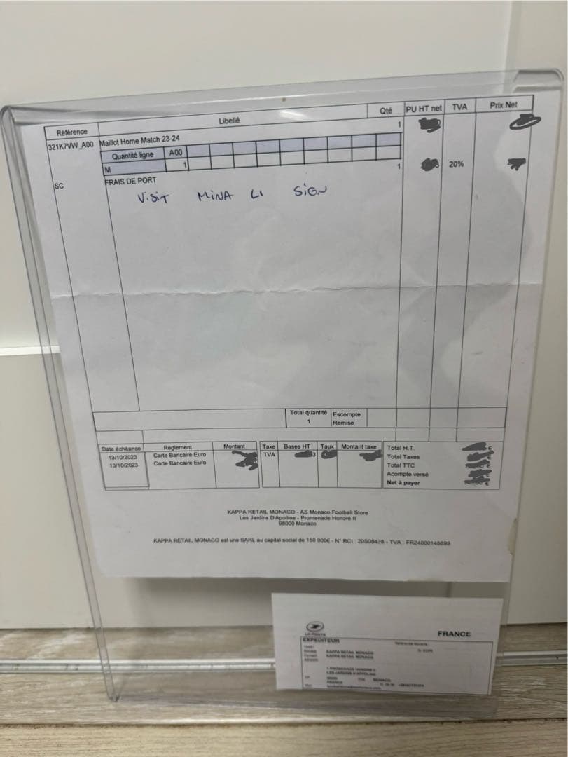 南野拓実　直筆サインユニフォーム　モナコ