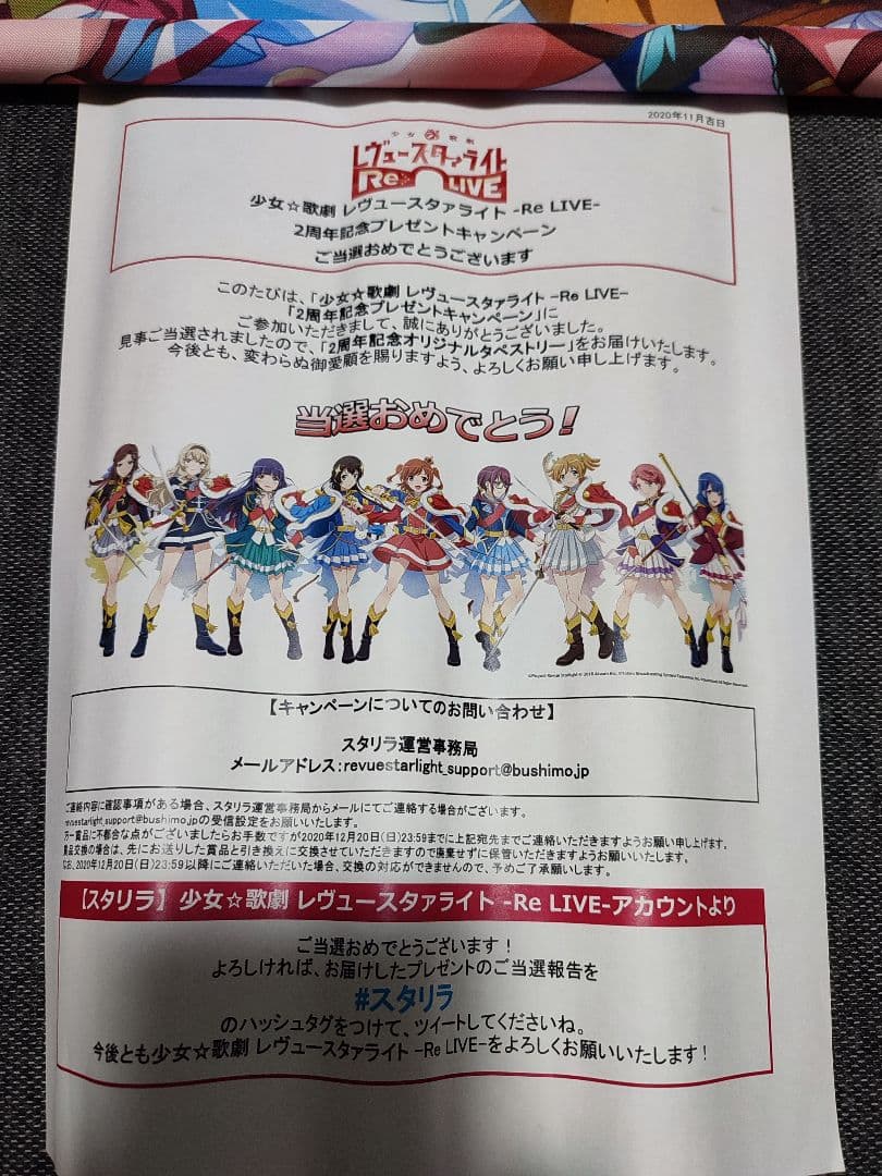 少女歌劇レヴュースタァライト Re Live A3タペストリー