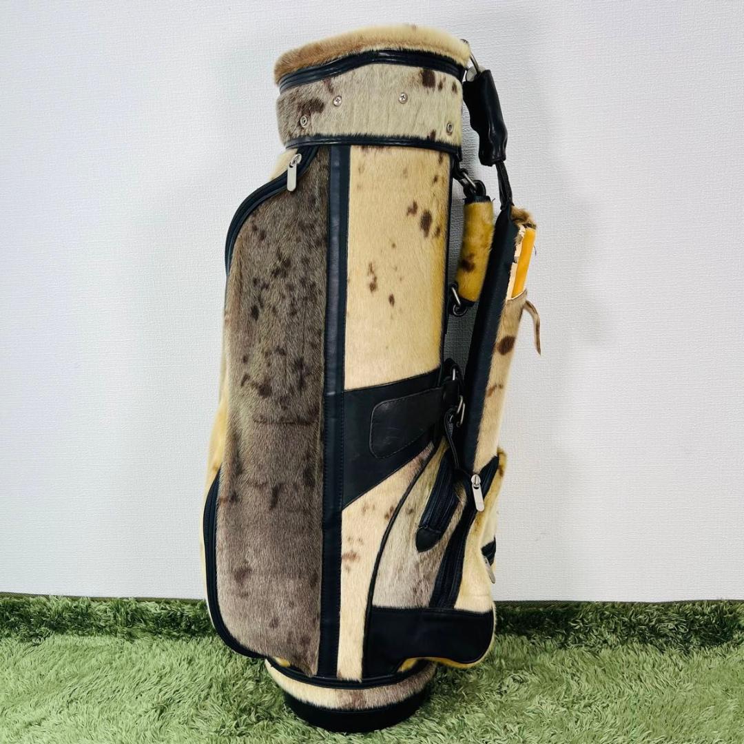 東京書芸館 あざらし本革 キャディバッグ カート式 超希少 アザラシ 海豹