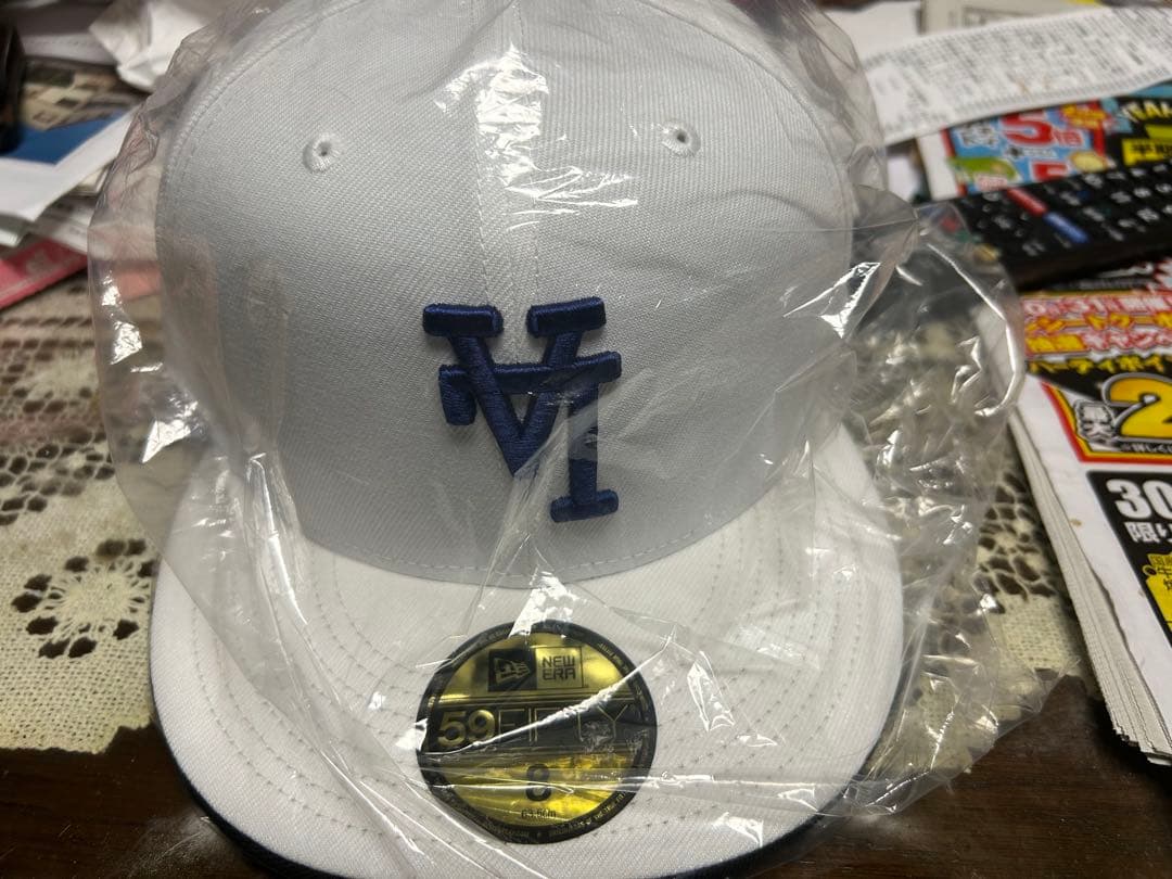 59FIFTY ホワイトキャップ サイズ8 MLBロゴ