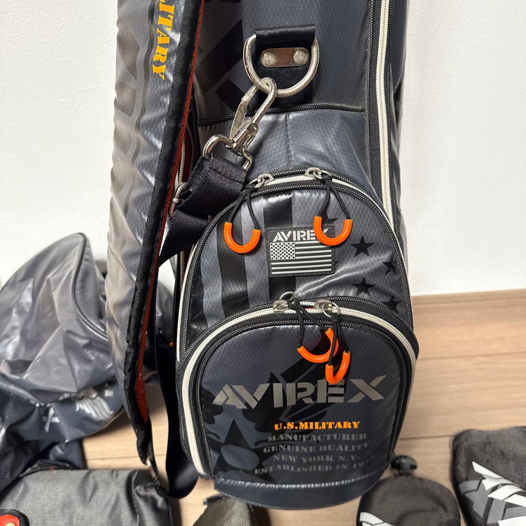 AVIREX ゴルフバッグ・キャディバッグ　ヘッドカバー付き