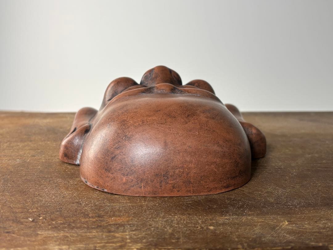 在銘 陶器製 布袋尊 置物 壁掛け 七福神 骨董 古道具