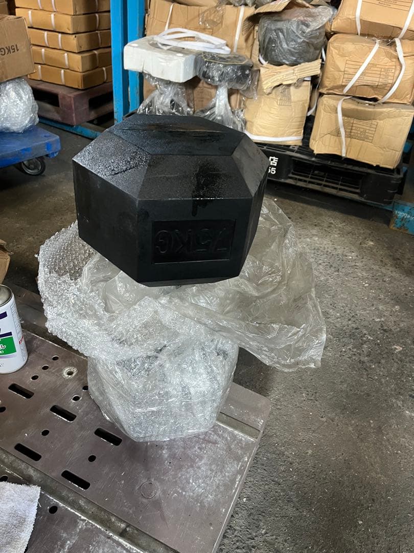 15000円割引　　ラバー ヘックス ダンベル 75kg × 2個
