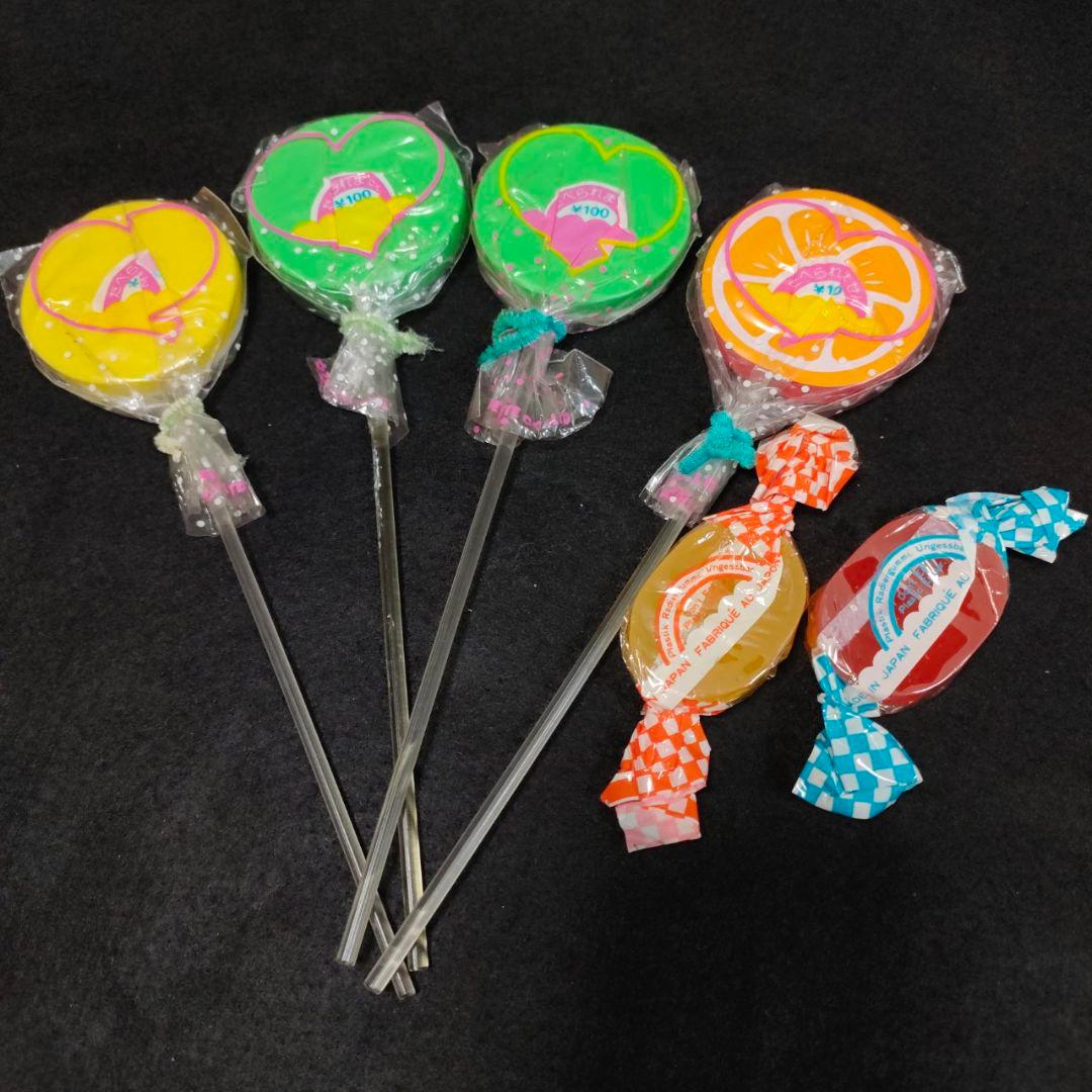 □ 昭和レトロ キャンディ消しゴムセット フェイクスイーツ系 □