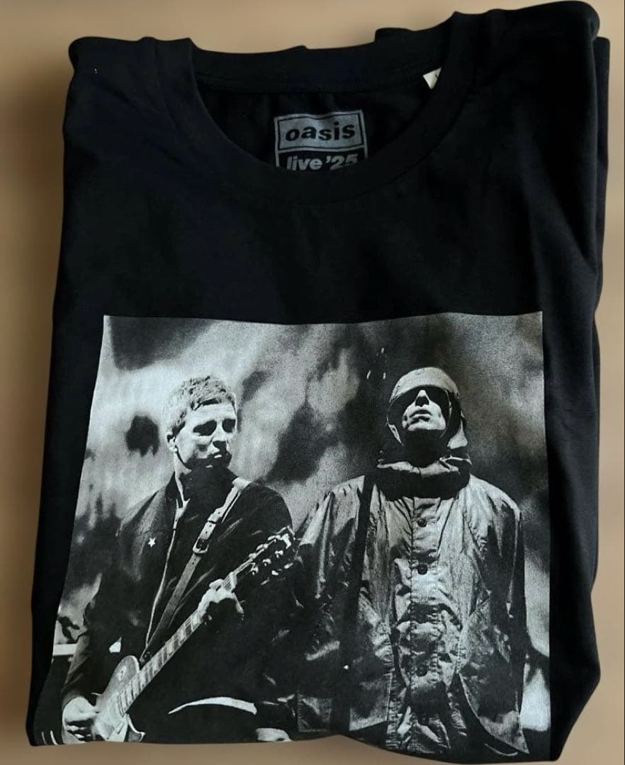 OASIS オアシスLive PhotoT-Shirt Black L Tシャツ