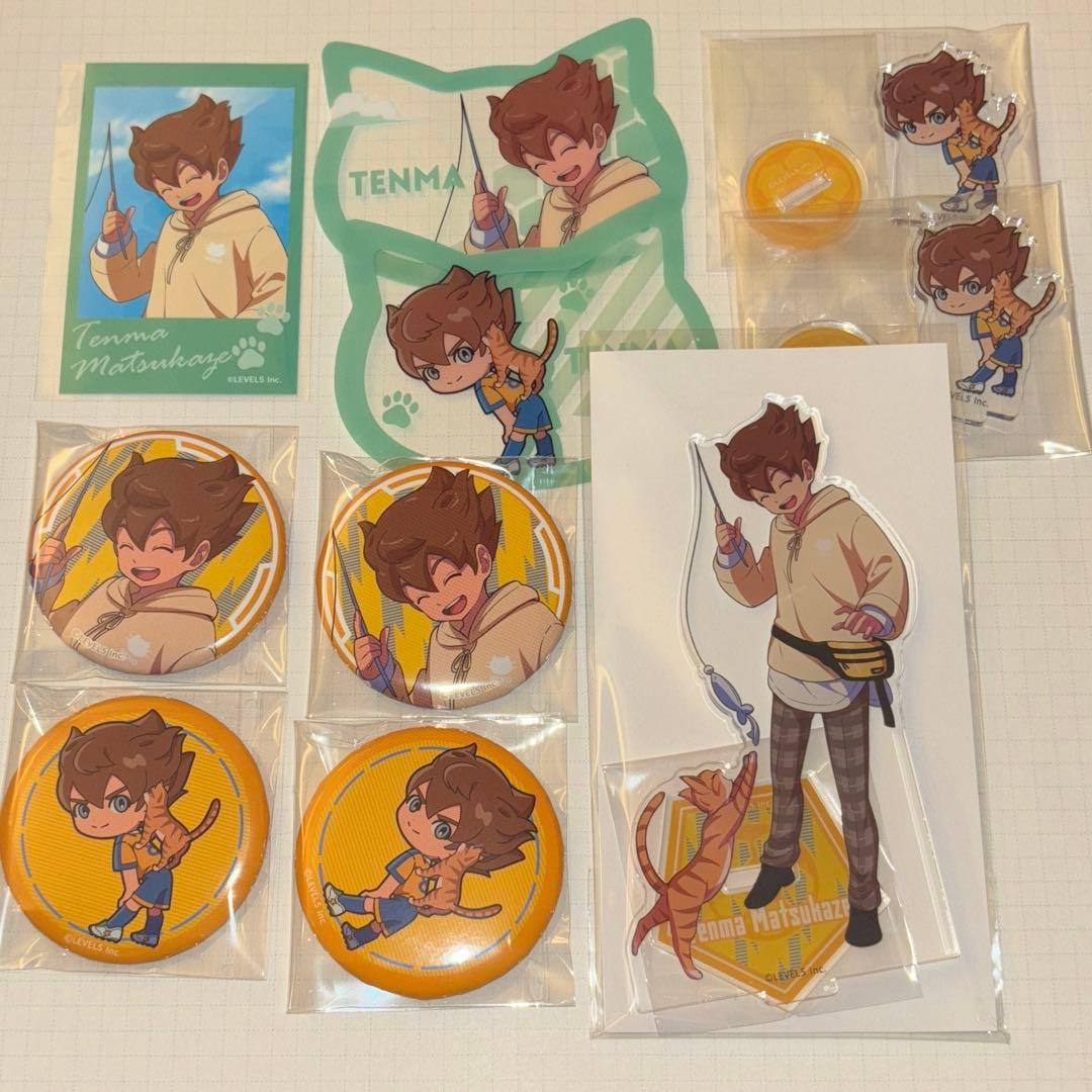 イナズマイレブン 松風天馬 まねきねこ アクリルスタンド 缶バッジ カード