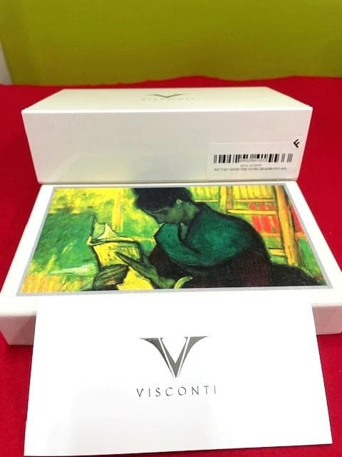 ほぼ未使用 ヴィスコンティ 万年筆 F ゴッホ 小説を読む人 インク付 即送