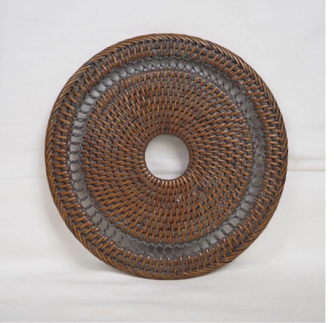 送料無料　江戸時代　瓶敷/瓶床 径14.7ｃｍ　煎茶道具