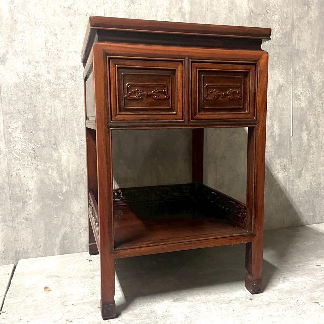 アンティーク 古道具 飾り棚 リビング棚 唐木 器局 煎茶棚 中国 和家具