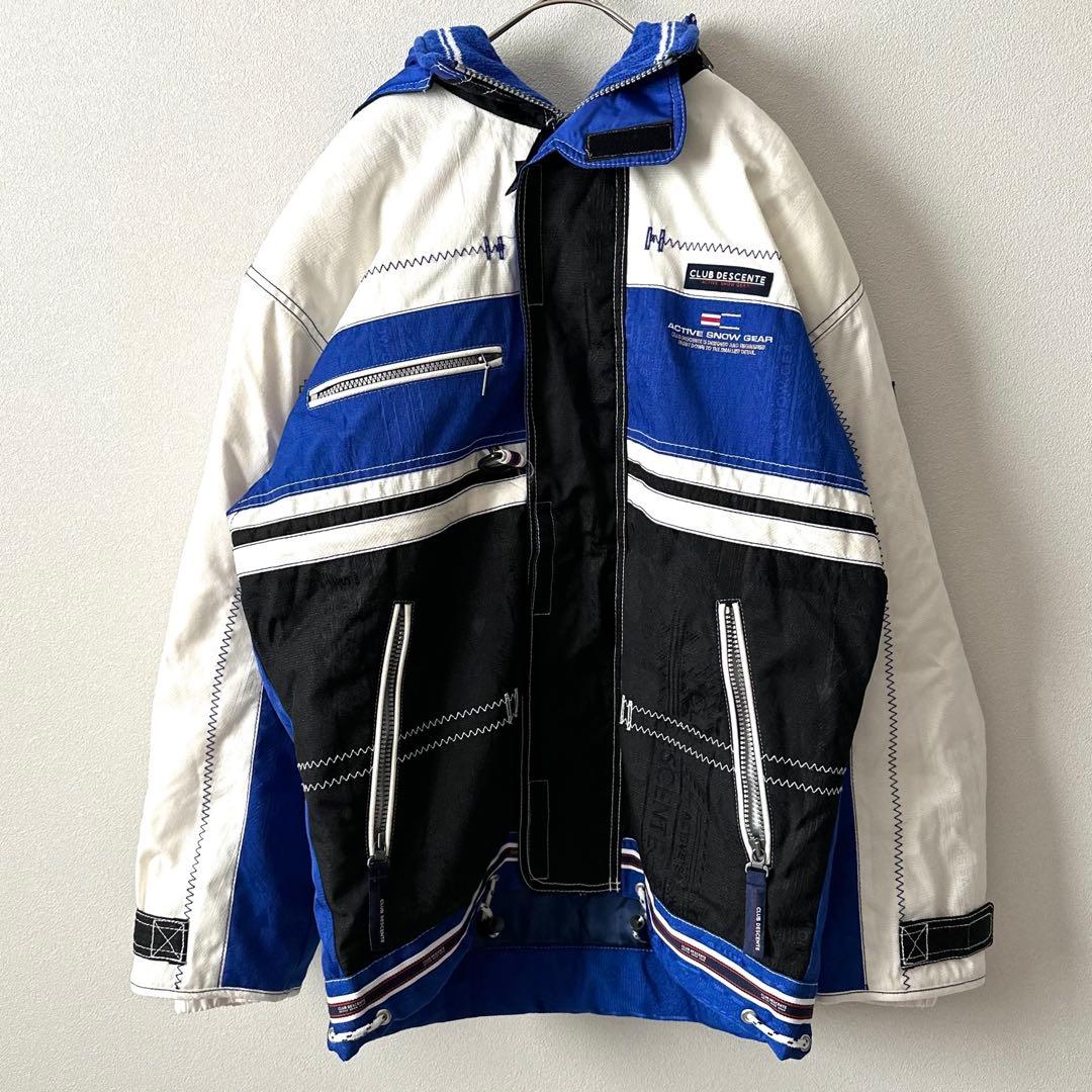 DESCENTE スキーウェア フード付き ポケット付き アクティブスノーギア