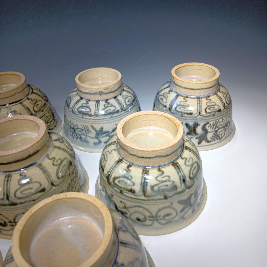 値下げ茶道具　楽山窯造　安南数茶碗10客　 美品　共箱