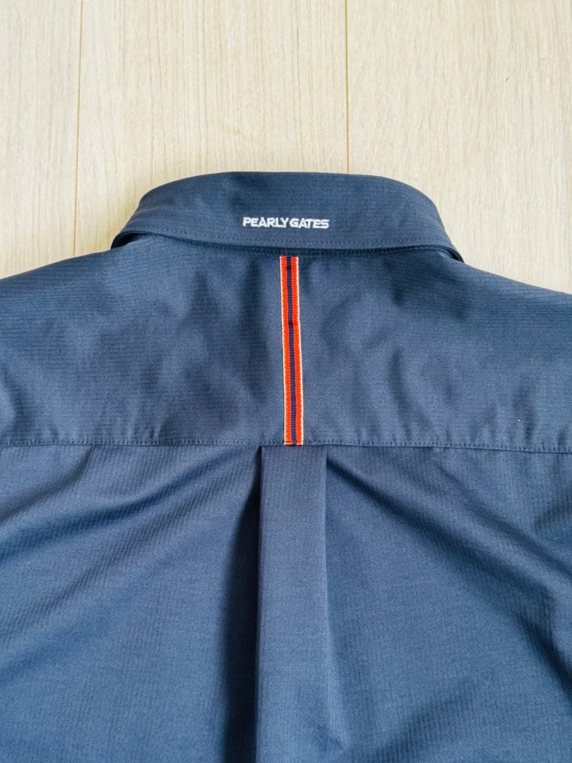 PEARLY GATES ストライプジャガード長袖カットソーシャツ