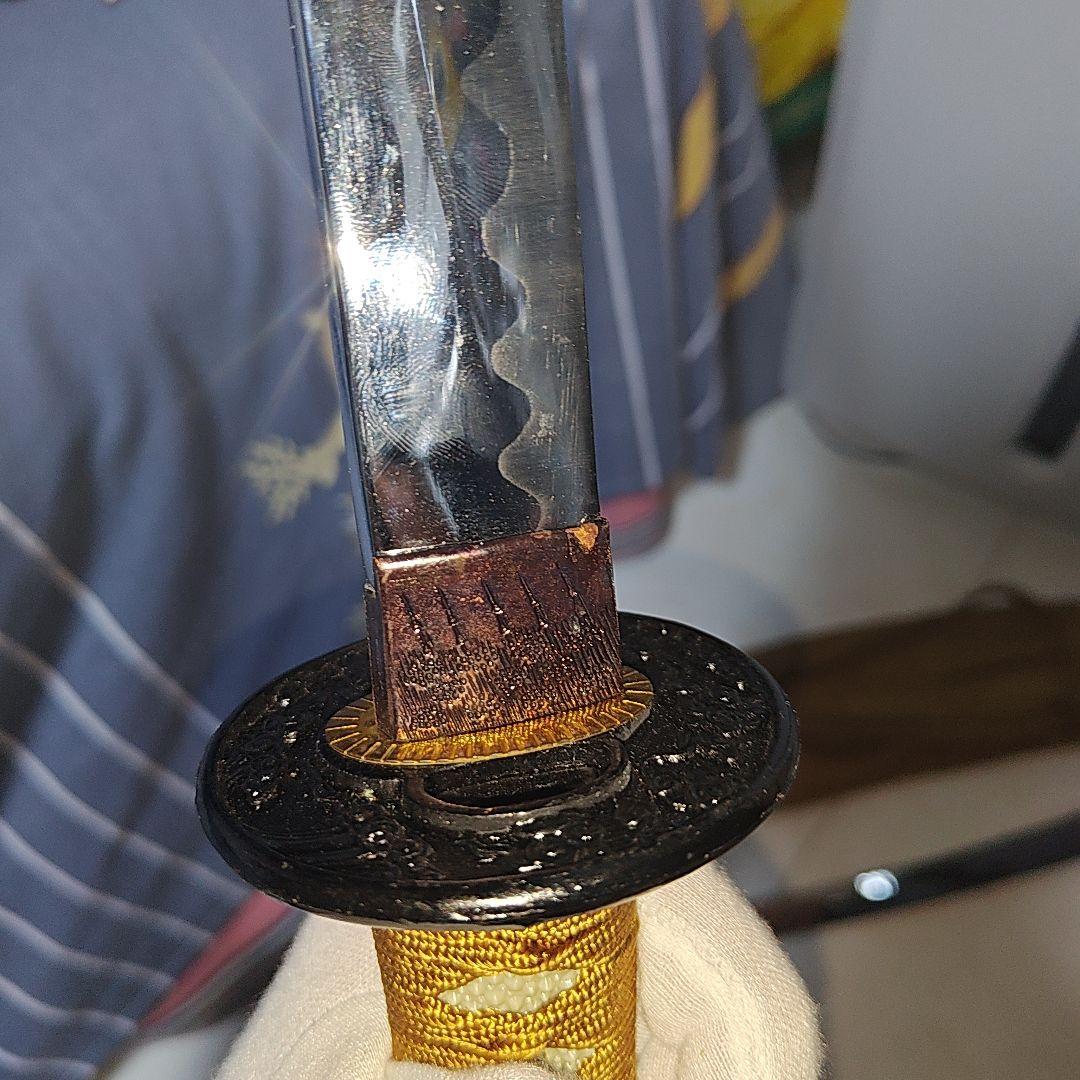 模造刀 2本 黄塗鞘 袋付き ジャンク扱い