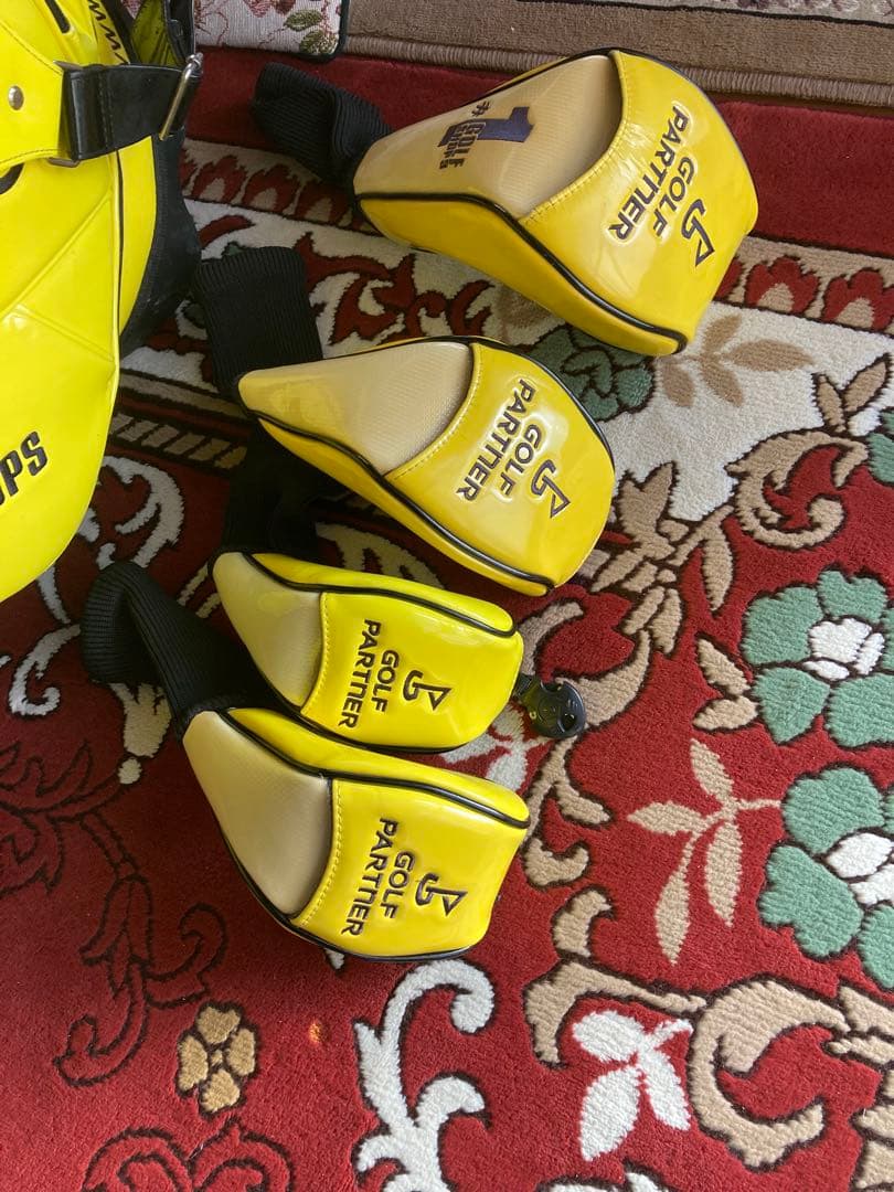 ゴルフパートナースタンドキャディバッグイエロー