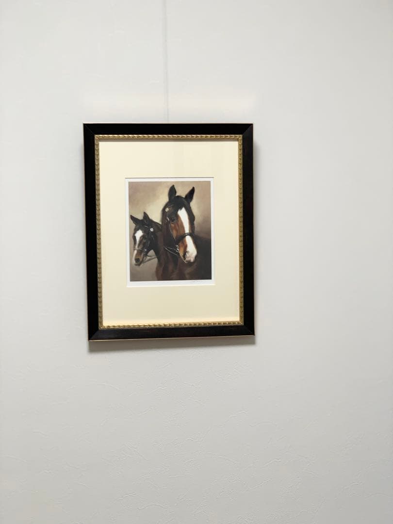【額装アート・馬の絵】
