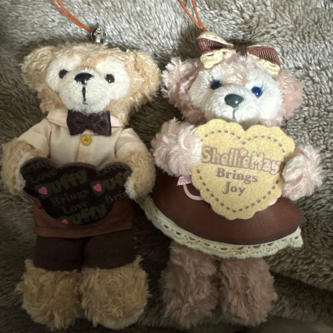 【まとめ売り】12個　ダッフィー ＆シェリーメイ　ぬいぐるみバッチ＆ストラップ