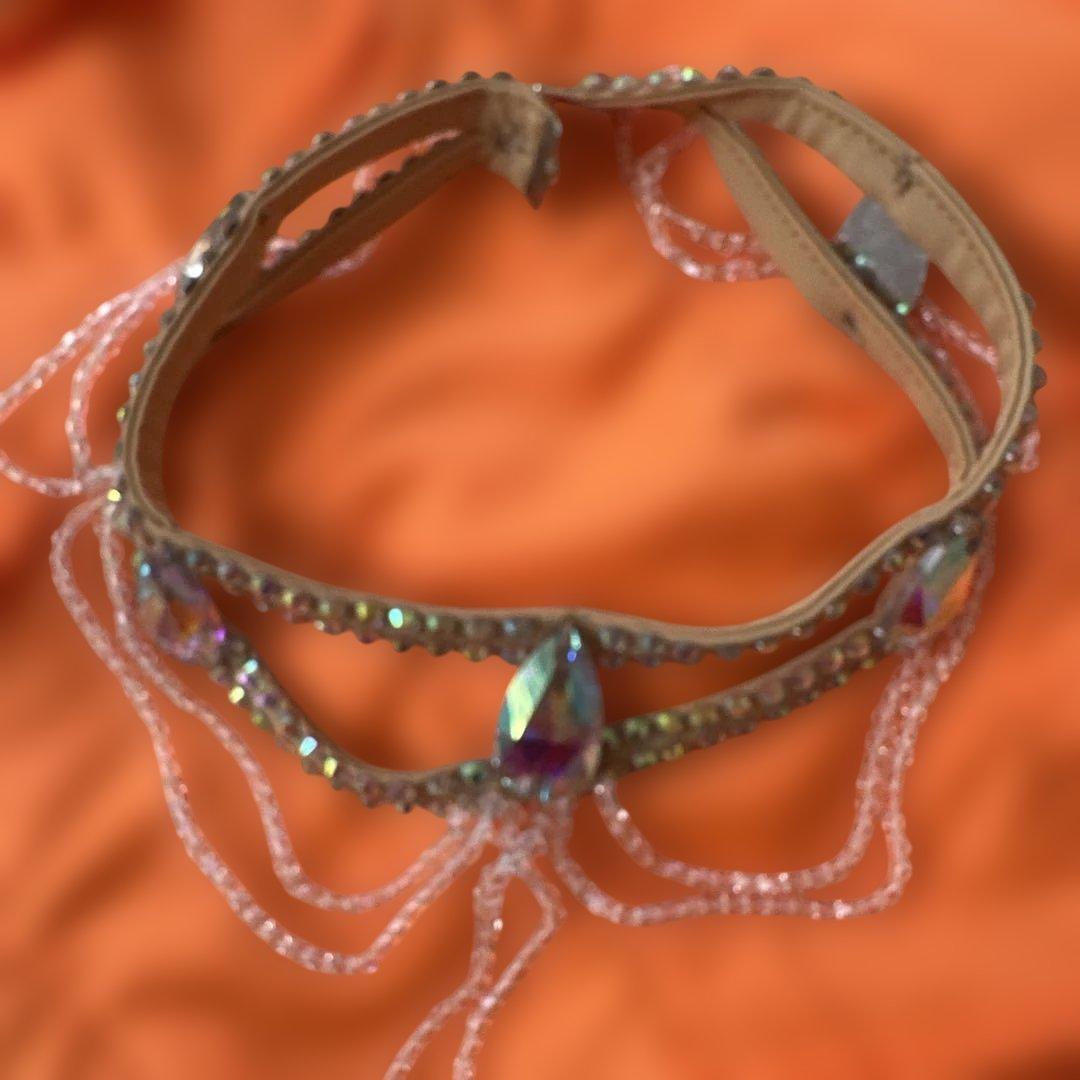 社交ダンス用ラテンドレス ベージュオレンジ