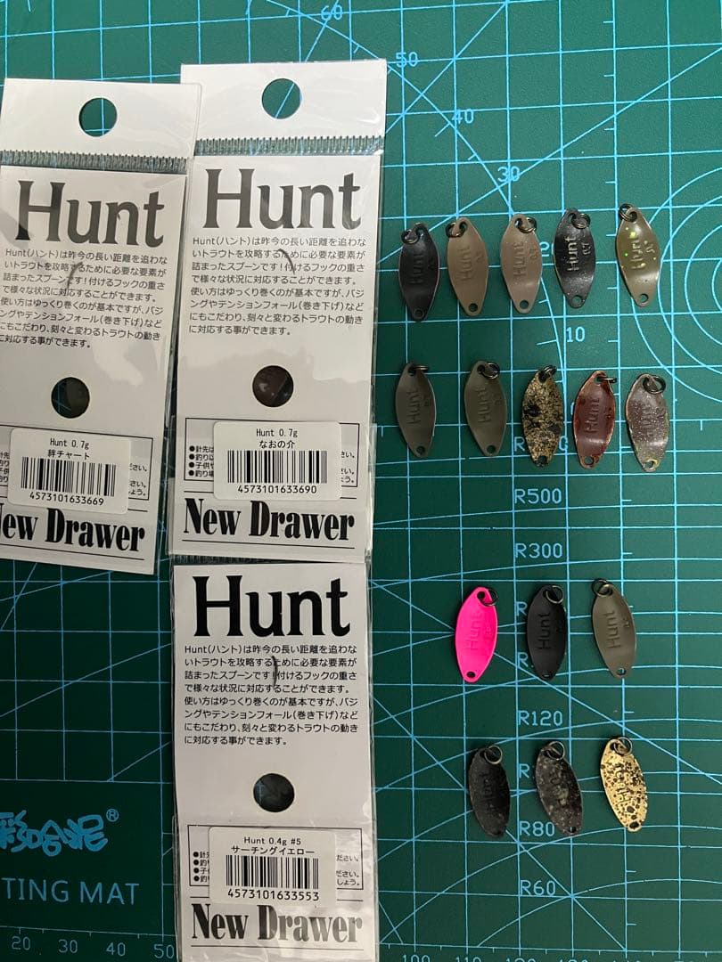 ハント19個セット　0.7g 12枚　0.4g 7枚 ニュードロワー Hunt