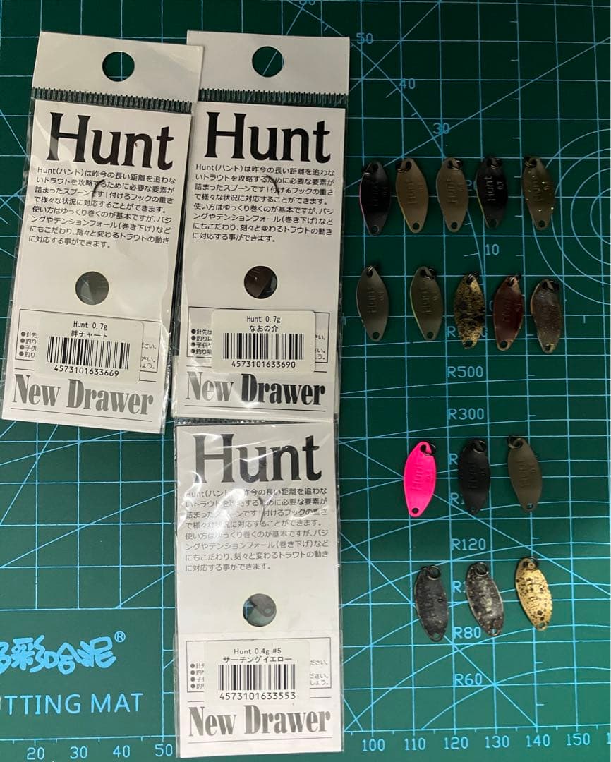 ハント19個セット　0.7g 12枚　0.4g 7枚 ニュードロワー Hunt