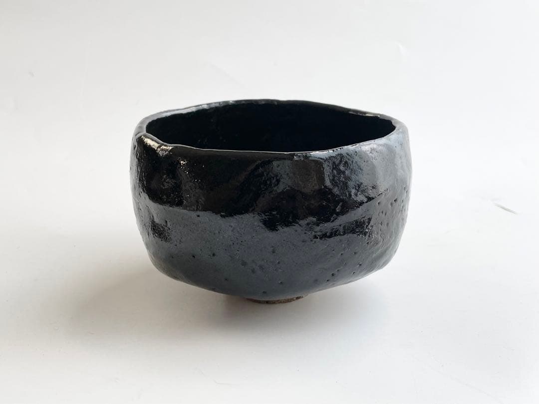 陶芸家　九代　樂吉左衛門　楽了入　黒楽茶碗　黒茶碗　合わせ箱