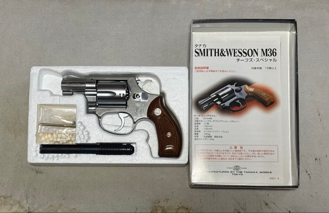 HW樹脂製 タナカ S&W M60 .38spl チーフ2inch 未使用極美品