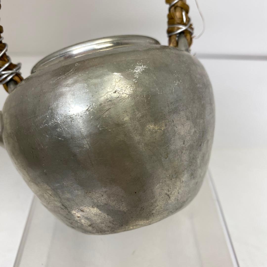 錫製　煎茶急須　199g 幅約10.5 ㎝　東さ8-0124①