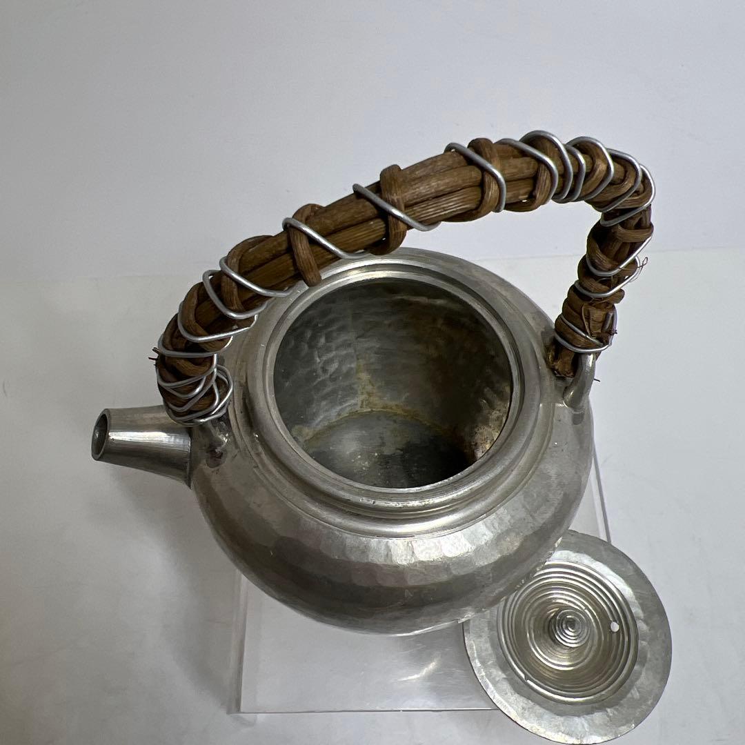 錫製　煎茶急須　199g 幅約10.5 ㎝　東さ8-0124①