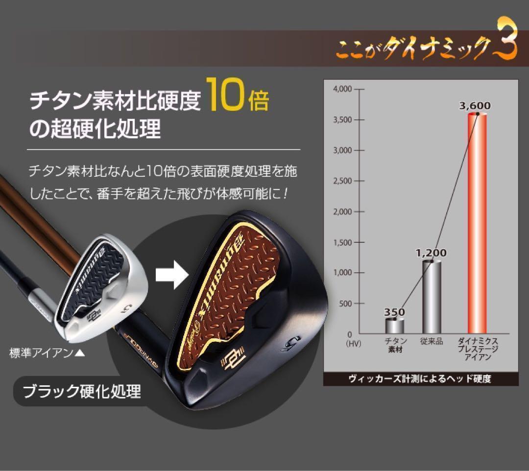 【新品6本】2番手飛ぶ最高峰★ダイナミクス プレステージアイアン 5〜PWセット