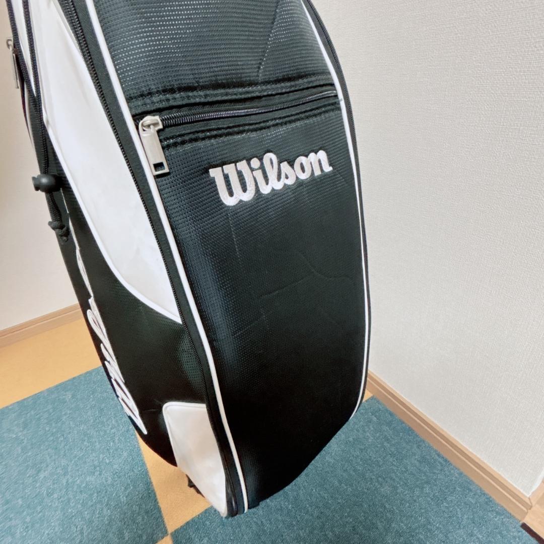 Wilson キャディバッグ 黒白 ゴルフバック ナイロン 布 きれい 未使用級